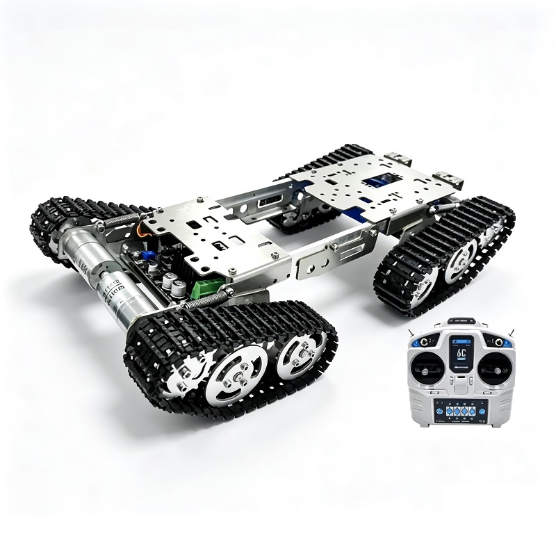 စက်ရုပ် Chassis Off-Road Crawler Platform ကို ခြေရာခံထားသည်။